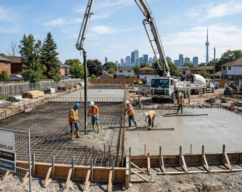 foundation slab installation in Toronto, Ontario