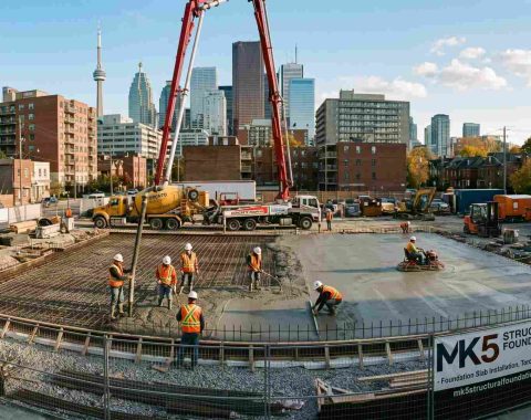 foundation slab installation in Toronto, Ontario